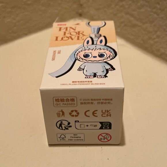 Authentic PopMart Labubu The Monsters Pin for Love Series “F” Yellow Plush Penda - Picture 12 of 14